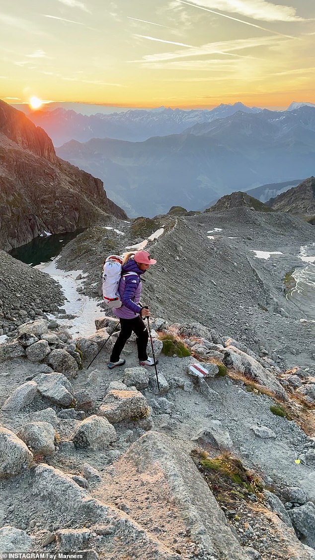 Fay (seen in the Alps during the summer) is sponsored by major brands including The North Face