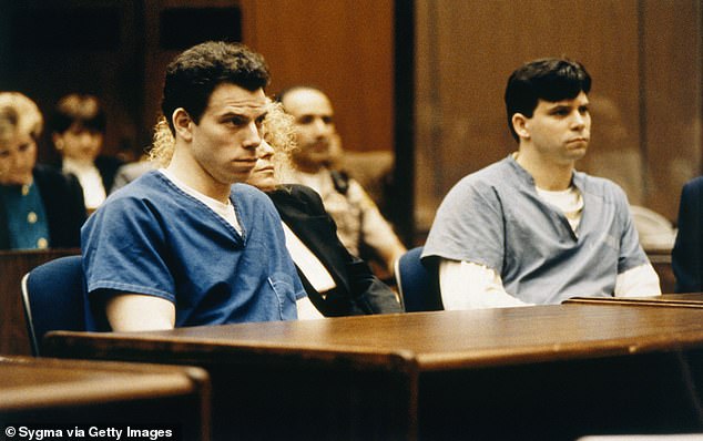 Kim's latest appearance comes after she published a controversial op-ed arguing that the Menendez brothers, pictured during the 1994 trial, should be released.