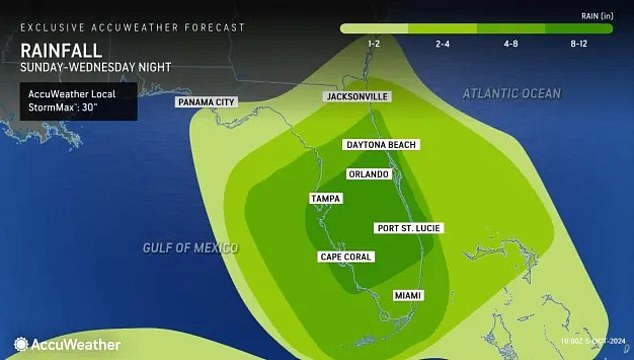 Meteorologists predict there is a chance that Milton, now just a heavy rainstorm, could evolve into a hurricane, with serious consequences for planned areas.