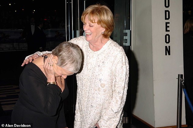 Dame Judi Dench and Dame Maggie Smith at Royal Film Performance's Royal Film Performance "Ladies in lavender" at Odeon Leicester Square