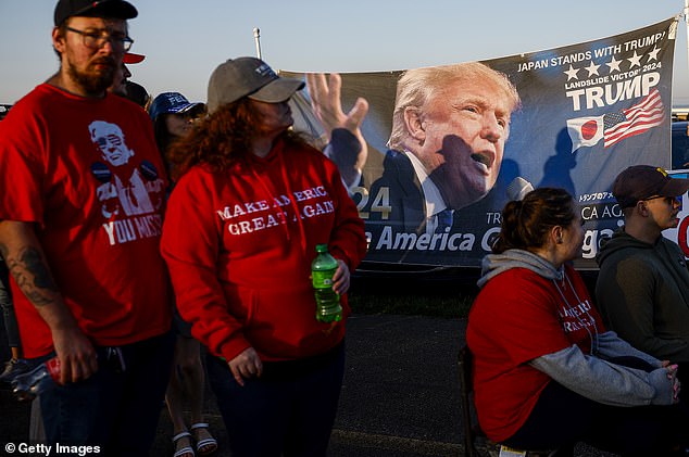 Trump fans show up to support the presidential candidate 84 days after he was almost assassinated