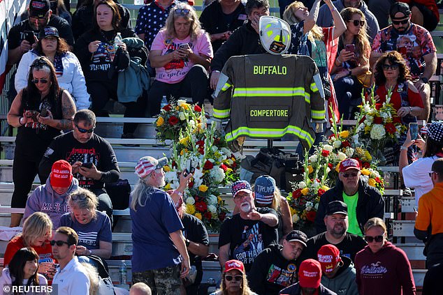 A special monument was built for Comperatore at Saturday's meeting and members of his family are expected to sit with the Trump family as the president plans to remember Cory and honor the family.