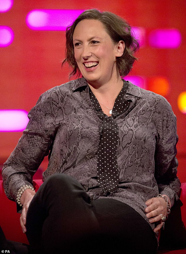 Miranda Hart pictured during the filming of The Graham Norton Show