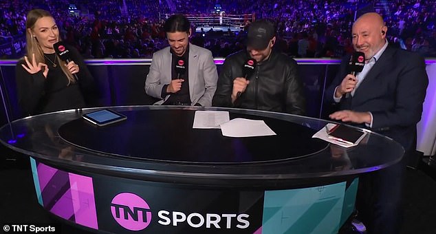 TNT Sports host Laura Woods (left) issued an on-air apology for Fury's comment