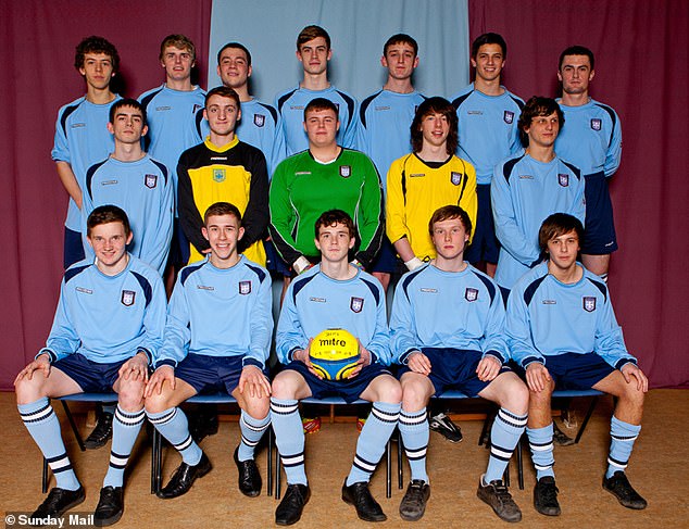 Liam Lindsay (centre back) and Andy Robertson (centre front) played in the same school team