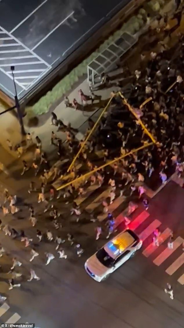 Cameras captured the goalposts as they walked through the streets with a police escort