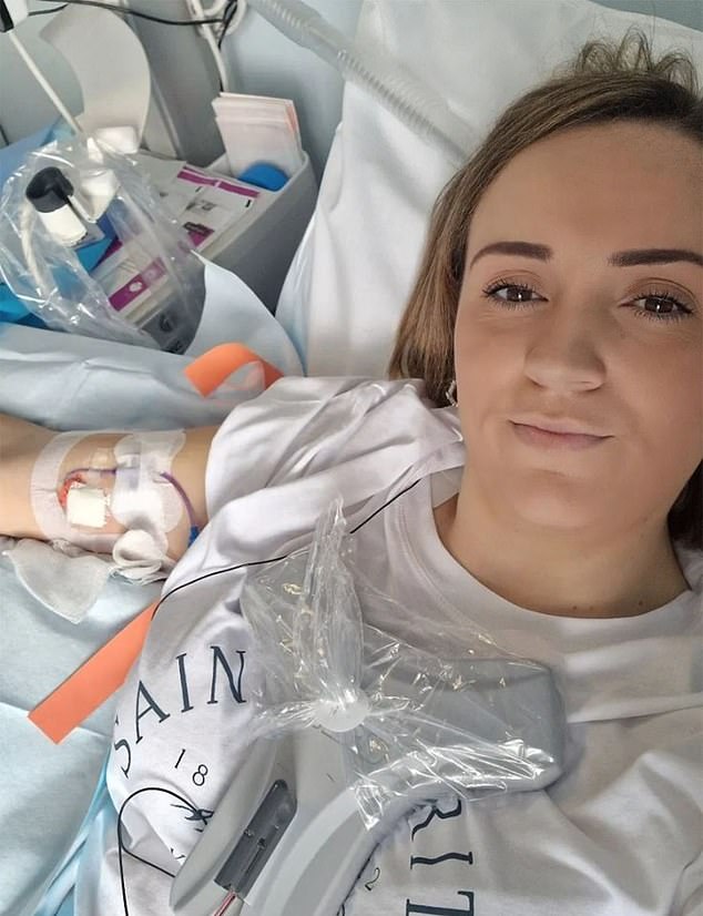 After six months of suffering ill health, an X-ray revealed a large mass in her chest - which turned out to be stage two lymphoma