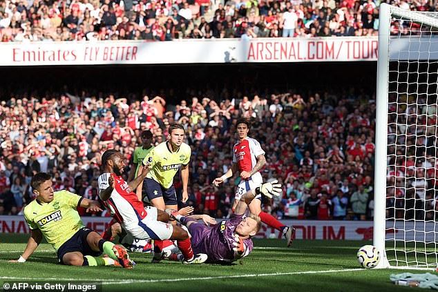 Ramsdale made three saves against former club Arsenal, but also conceded three goals