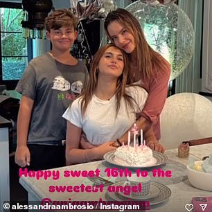 The glitzy outing comes a few weeks after Alessandra celebrated her daughter Anja's 16th birthday