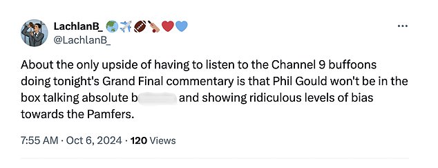 1728204490 111 Footy fans absolutely smash Channel Nines Grand Final coverage Its