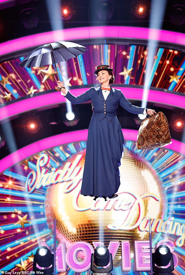 And there was a late arrival at the studio after head judge Shirley Ballas flew from the rafters into the studios to Supercalifragilisticexpialidocious dressed as the magical nanny Mary Poppins