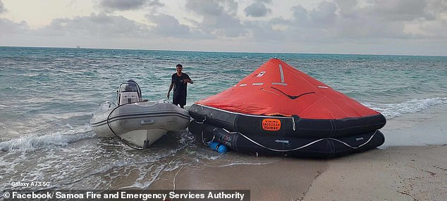 Samoan police and emergency services reportedly worked with Australian defense personnel to get the ship's crew to safety