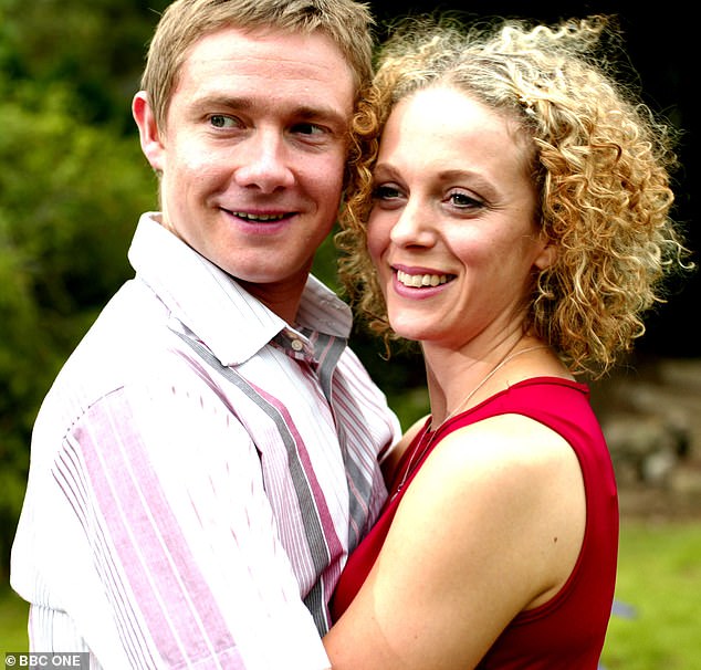 With her former partner Martin Freeman in The Debt