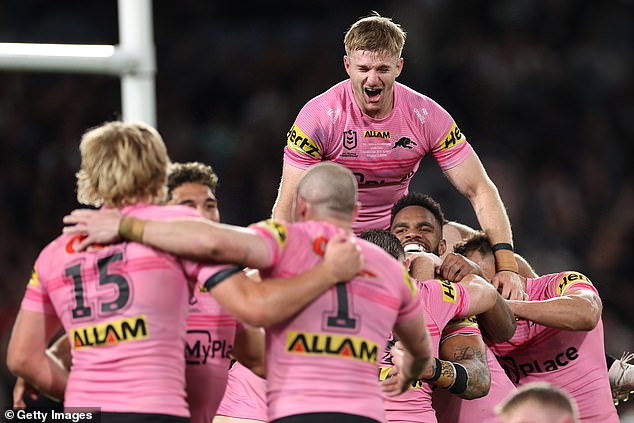 The Panthers defeated the Melbourne Storm 14-6 at Stadium Australia