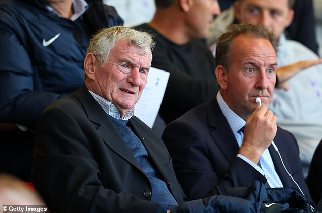 Former Spurs boss and sporting director David Pleat (left) revealed he had seen Van Persie at Feyenoord before joining Arsenal