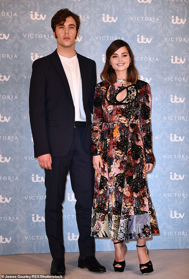 The Jetty star previously dated Tom Hughes, who played her husband Prince Albert in ITV's Victoria, after meeting on the set of BBC drama series Dancing On The Edge in 2013 (pictured in 2017)