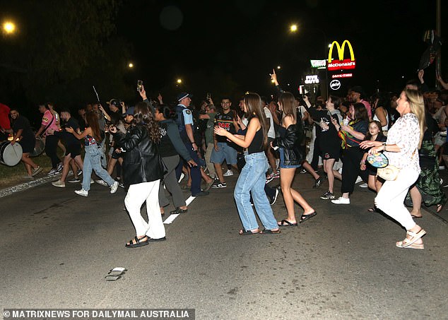 There were several outbreaks of mass dancing as excited fans celebrated a fourth straight title for the Panthers