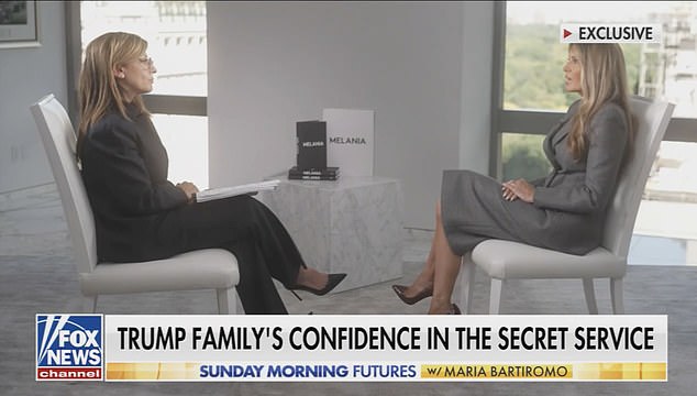 Melania Trump spoke about the Secret Service in an interview with Maria Bartiromo