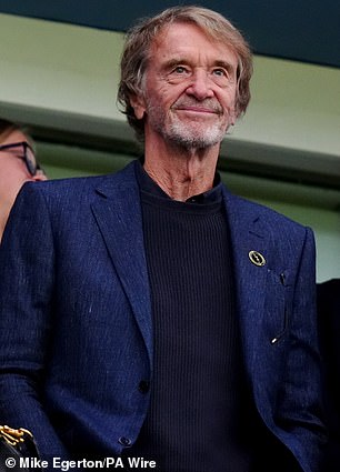 United chief Sir Jim Ratcliffe was among Ten Hag's spectators at Villa Park