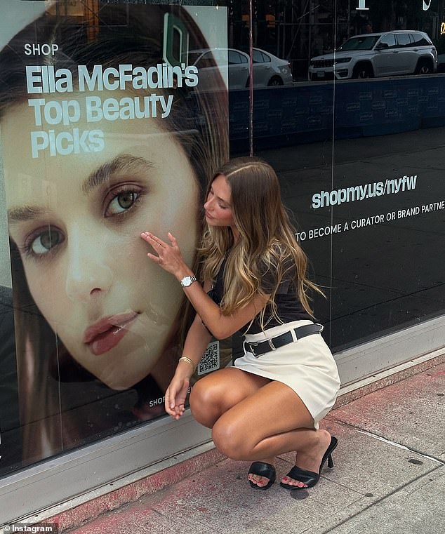 McFadin uses her Instagram to post photos of herself in locations around the world and to promote her brand Skin By Ella Rose