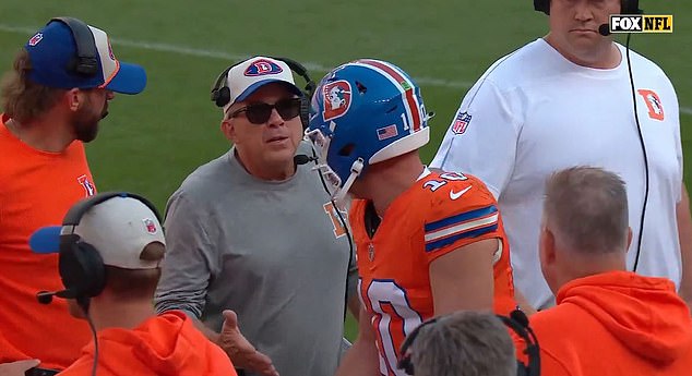 Nix appeared to be upset that his team had made the call to kick in a drive in the third quarter