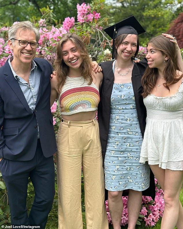 Lovell – who has worked on Magnificent Jerk, Missing Richard Simmons and Serial – is the father of three daughters (from L-R): Tess Lovell, 21; Addie Lovell, 23; and Julia Lovell, 17