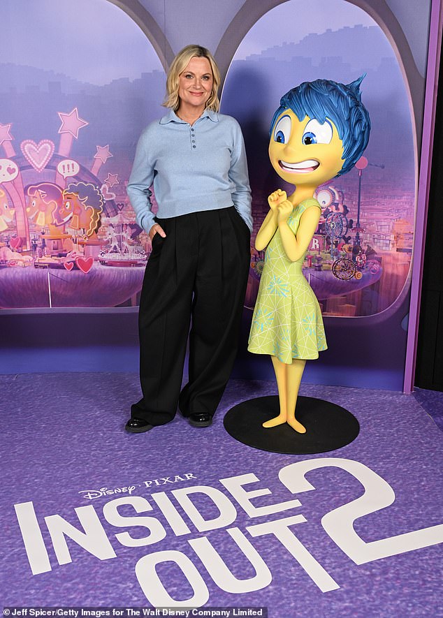 The Emmy-winning actress just completed her voiceover role as the blue-haired Yellow Emotion in Kelsey Mann's critically acclaimed sequel Inside Out 2, which grossed an eye-popping $1.691 billion at the worldwide box office last spring (pictured June 3)