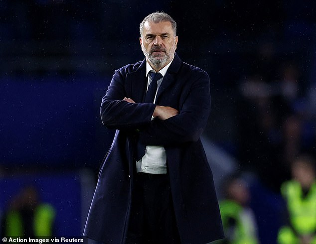 Tottenham boss Ange Postecoglou was dejected after seeing his team fall apart