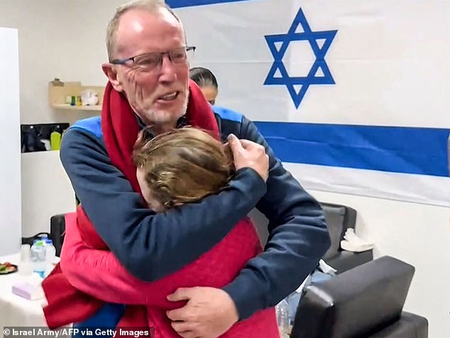 Thomas Hand, father of Hamas hostage Emily Hand, said his nine-year-old daughter had 'lost a lot of weight' after finally being reunited with her family