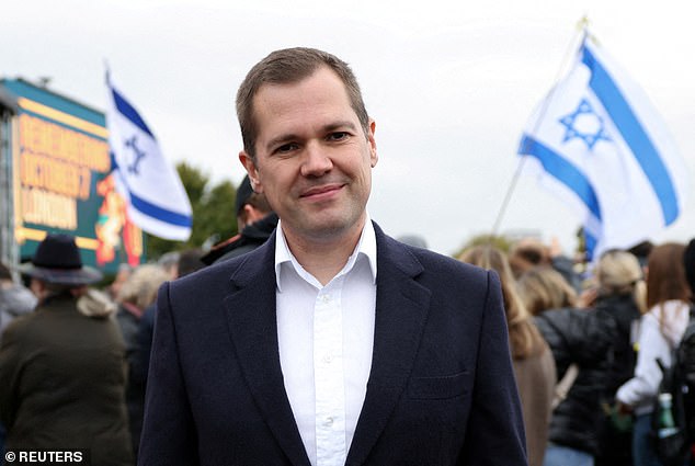 Conservative MP and leadership candidate Robert Jenrick attends a joint commemoration event in memory of the victims of the October 7 attack