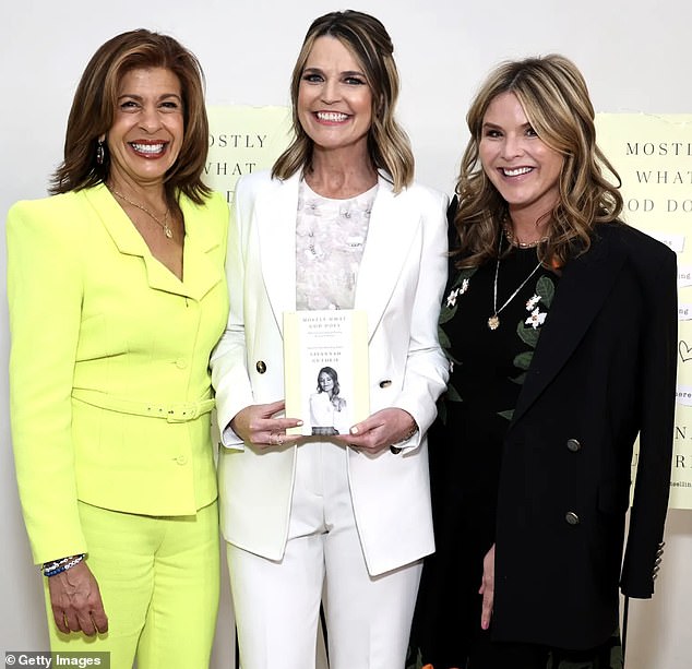 Had the departed Hoda Kotb decided to stay at NBC, it is highly unlikely she would have secured another contract worth $20 million a year, those familiar with such negotiations have suggested. Co-host Savannah Guthrie, 52, is pictured center next to Jenna Bush Hager, 42,