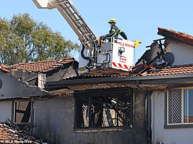 It's understood Raven's babysitter, a woman in her 30s, remains missing while an investigation into the cause of the fire is underway (pictured)