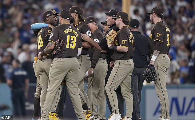 An angry Profar had to be restrained by teammates and referees after Sunday's incident