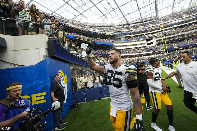 23-year-old Packers player Kraft had a brilliant game in his team's win over the Rams