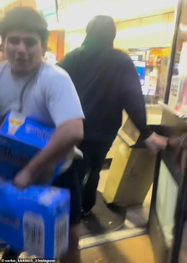 A teenager spotted cases of stolen beer while leaving 7-Eleven