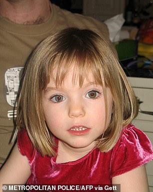 Madeleine McCann (pictured) went missing on May 3, 2007 at the age of three. She was never found. German criminal Christian Brueckner has been named by German prosecutors as the main suspect in her disappearance