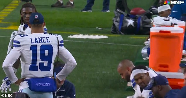 Prescott didn't look at his receiver after the comments, which came in the second quarter