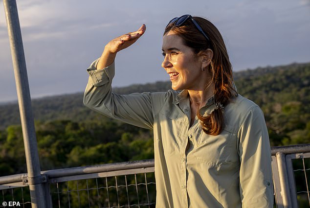 The royal family took in stunning views of the Amazon rainforest as she began her visit to Brazil this week