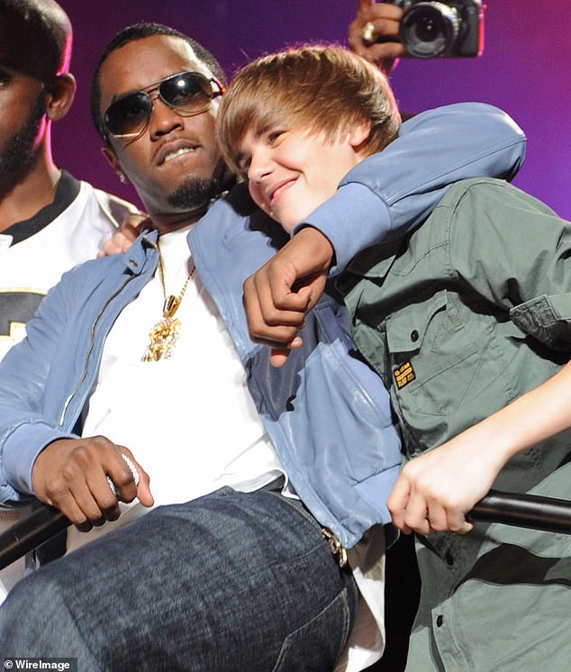 Bieber, 30, was just a kid when he struck up a friendship with Combs (pictured in 2010)