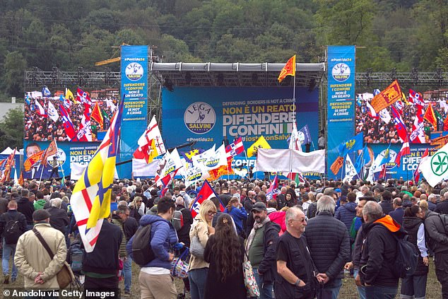 Despite only half of the expected 25,000 attendees making the trip to Pontida, spirits among organizers remained high in a year that saw record results for hard-right parties across Europe.