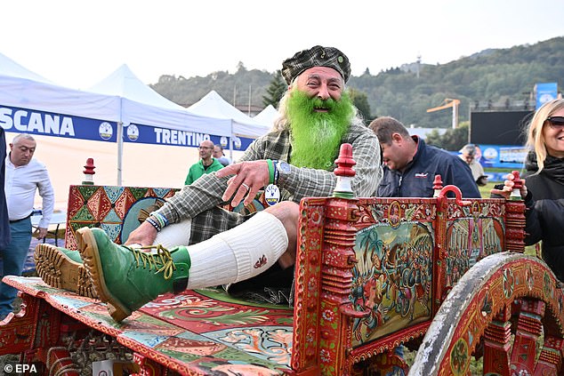 At the gathering – held annually in Pontida near Bergamo, Italy – revelers enjoyed sausages and plenty of beer as they listened to right-wing leaders from across the continent spout anti-migrant rhetoric.