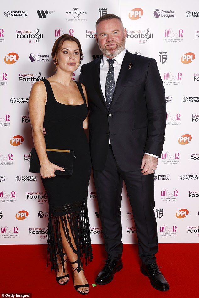 Wayne and Coleen dressed to impress for the evening held at the JW Marriott Grosvenor House