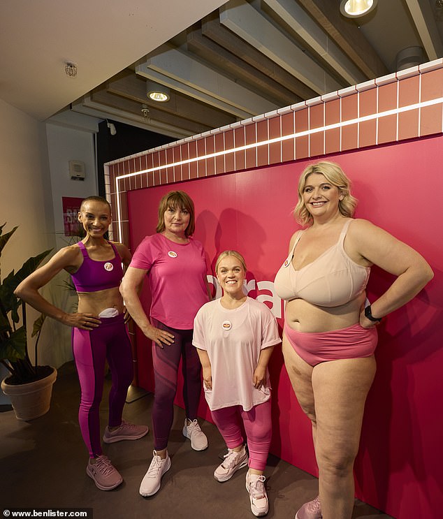 It comes amid the presenter's (LR Adele Roberts, Lorraine, Ellie Simmonds and Bryony Gordon) body positive campaign