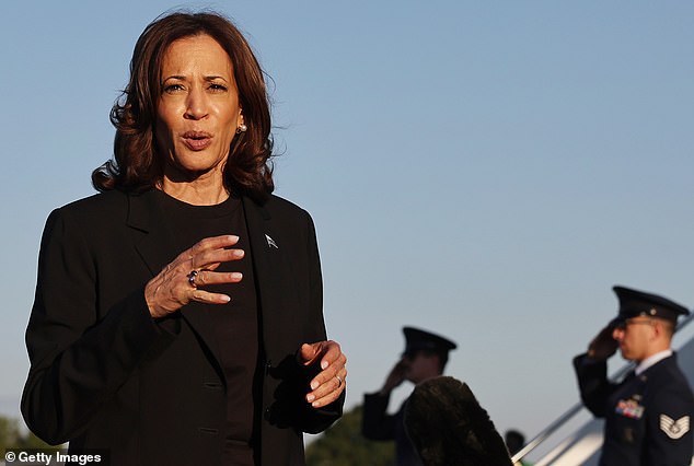 Vice President Kamala Harris, pictured in Charlotte on Oct. 5, has visited the hurricane disaster area twice, but former President Donald Trump criticizes her response to the crisis