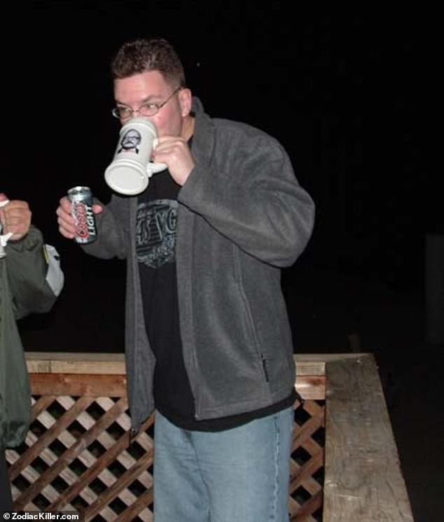 DailyMail.com has obtained photos from a 2004 party near Lake Berryessa, during which Voigt (pictured) and a group of friends posed with merchandise commemorating the 35th anniversary of the death of a young couple at the location.