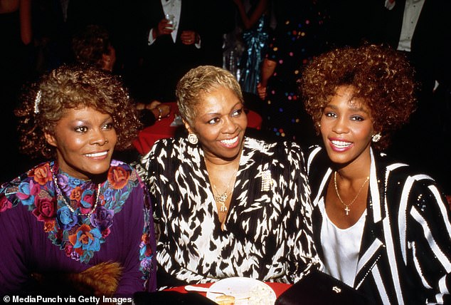 Dionne Warwick, Cissy Houston and Whitney Houston at the 14th Annual American Music Awards in 1987