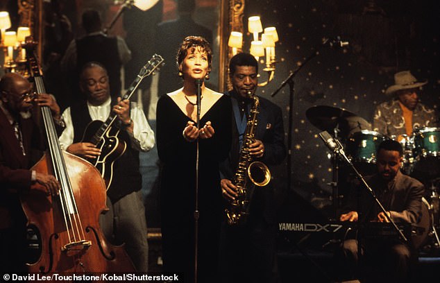 The singer also made an appearance in the 1996 film of the same name starring Whitney and Denzel Washington, playing Mrs. Havergal in the church choir.