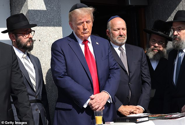 Trump commemorated the one-year anniversary of October 7 by visiting Ohel Chabad Lubavitch, the final resting place of Rabbi Menachem M. Schneerson the Rebbe, in the presence of the family of Edan Alexander, who was taken hostage by Hamas on October 7.