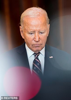 President Joe Biden during an Oct. 7 memorial ceremony on Monday