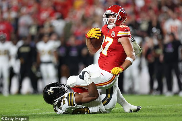 Kelce finished the game with nine receptions and 70 yards in another win for the Chiefs